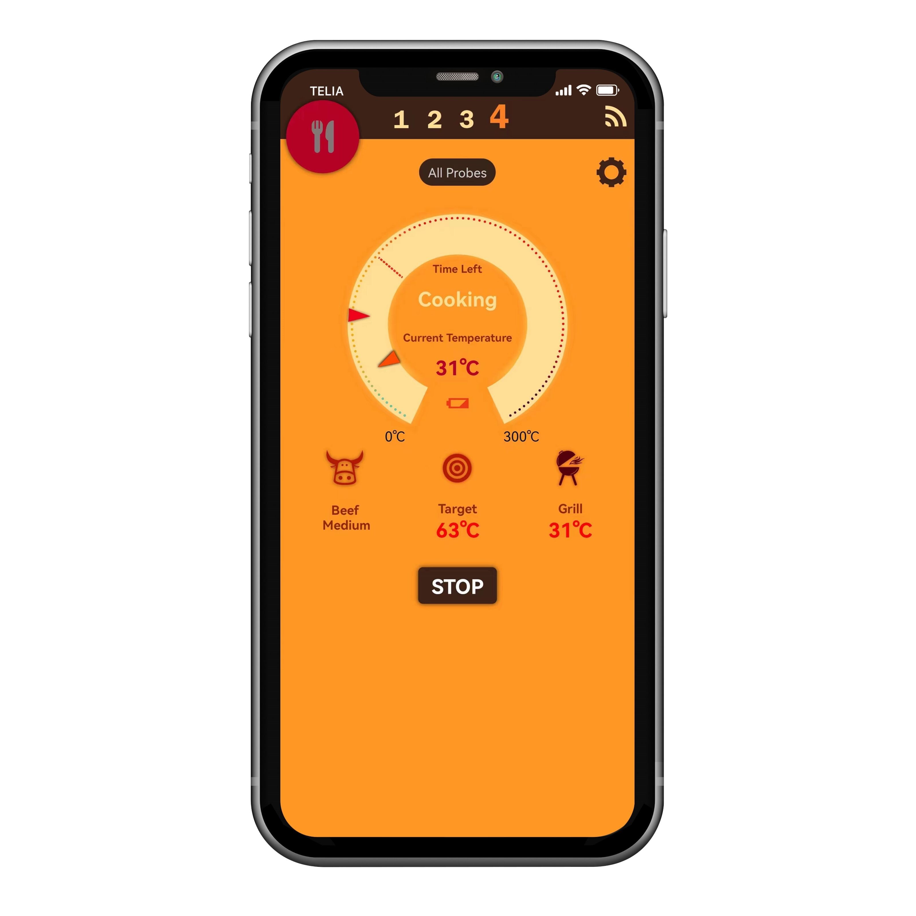Cleverio KT100 Helt trådløst grilltermometer