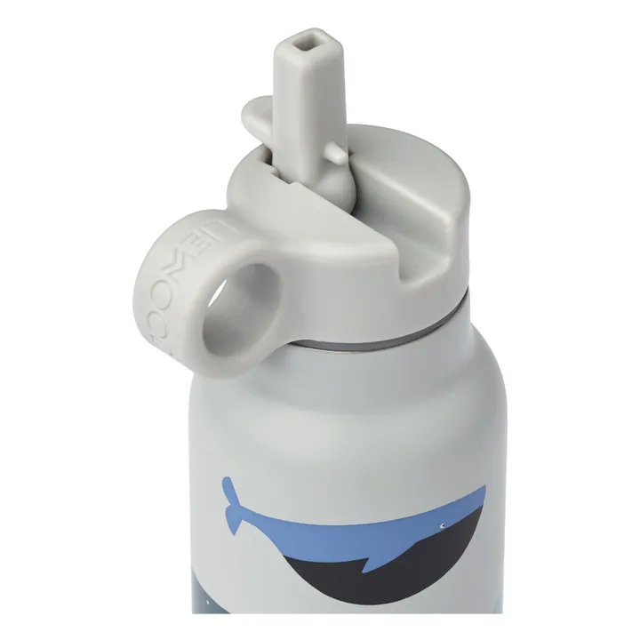 Liewood Gourde Falk en acier inoxydable - 350 ml | Whales/Cloud blue