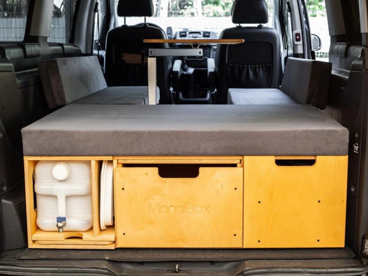 Moonbox bus 115cm Modify Natur kampeerbox met tafel