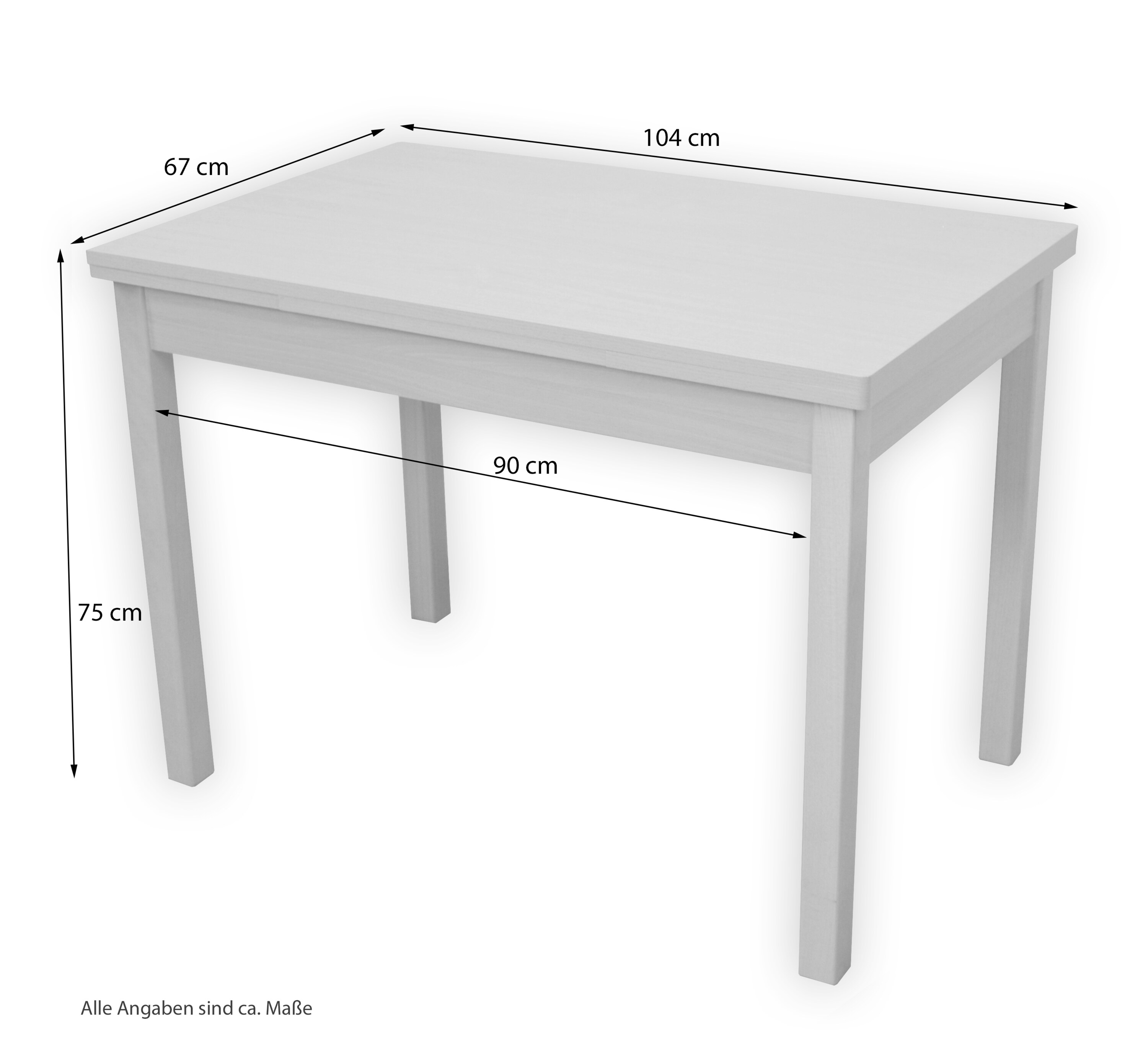 möbel direkt online Esstisch, Breite 104-164 cm Ramona