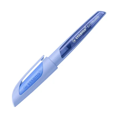 Schulfüller mit Linkshänder-Feder L - STABILO EASYbuddy Pastel in wolkenblau - blau (löschbar) - inkl. Patrone
