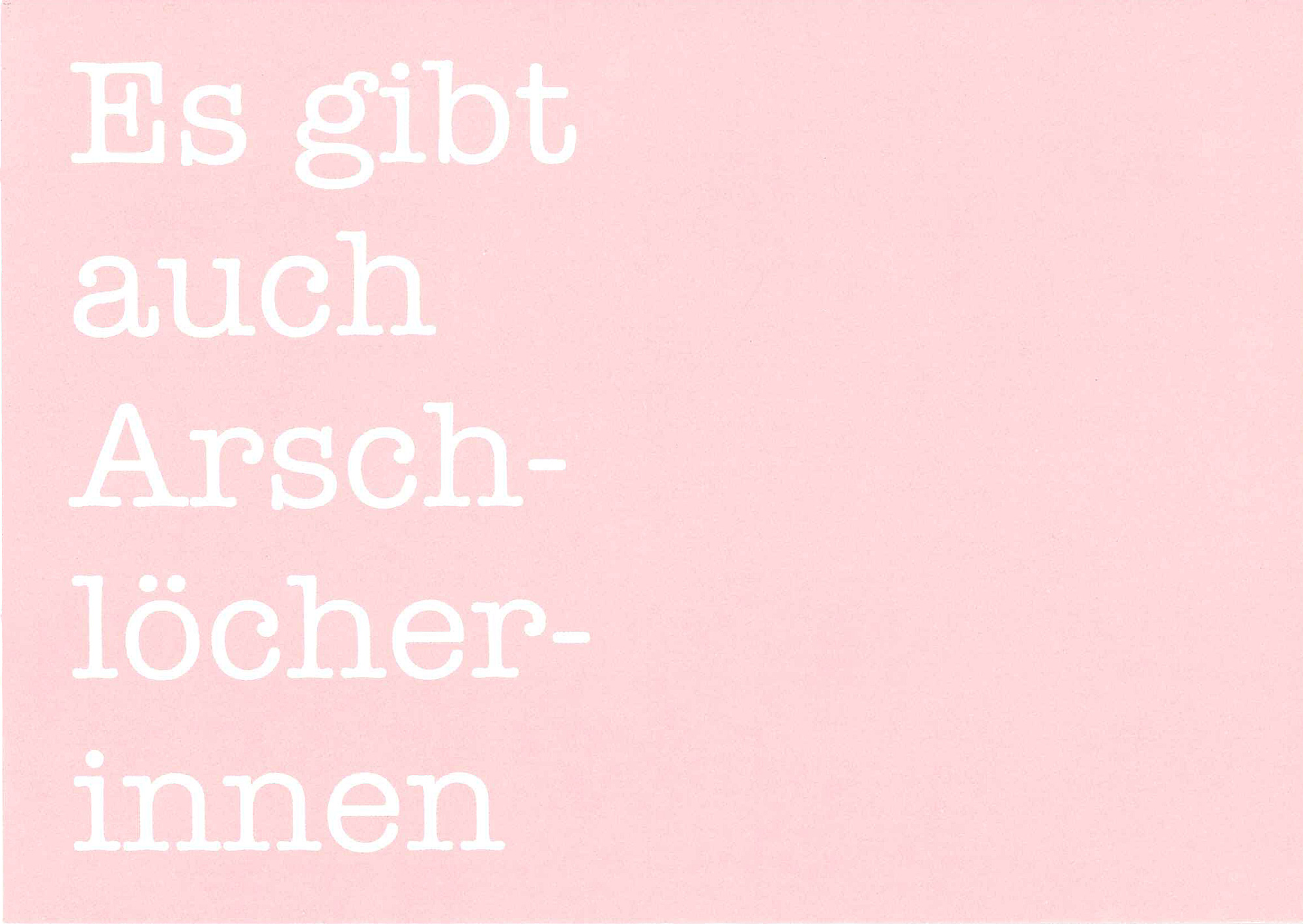 Postkarte 'Arschlöcherinnen' günstig bestellen
