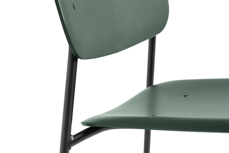 Hay Soft Edge 45 stoel zwart gepoedercoat onderst Hunter