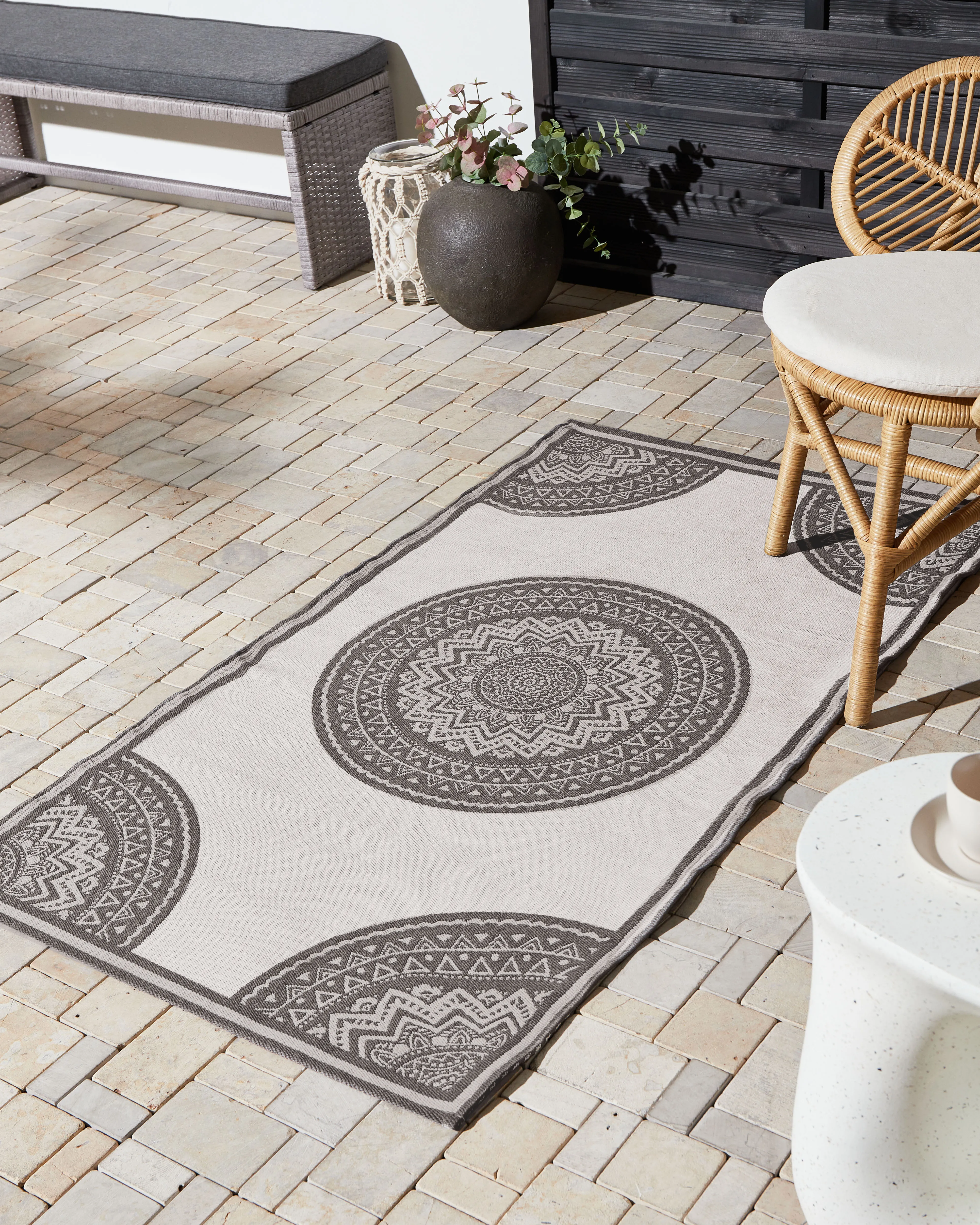 Tuintapijt NELLORE Grijs 80 x 150 cm