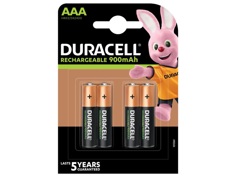 Duracell Akku Recharge Ultra PreCharged NiMH AAA 900 mAh, 4 Akku-Typ AAA, 4 Stück