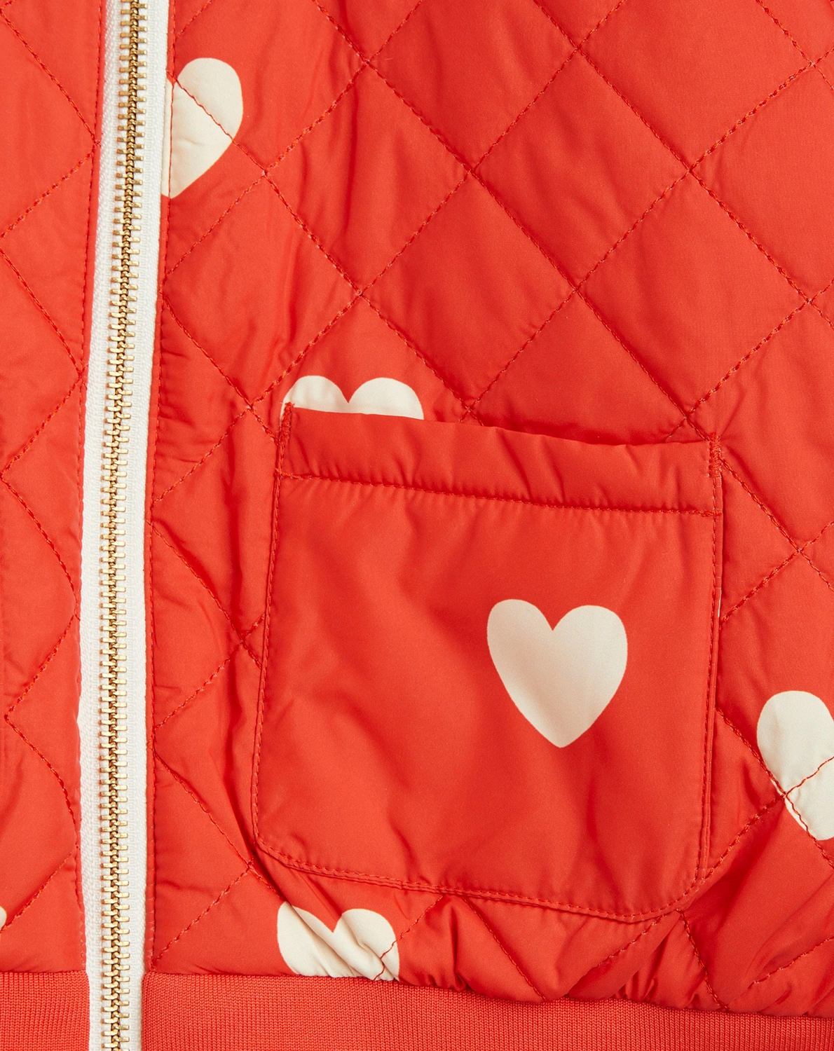 Baseball-Jacke HEARTS AOP in red