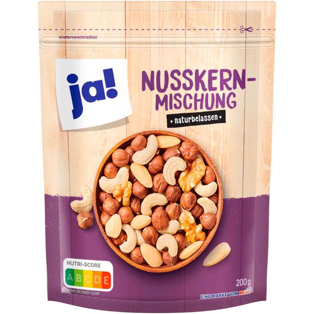 ja! Nusskernmischung naturbelassen 200g MHD:18.6.25