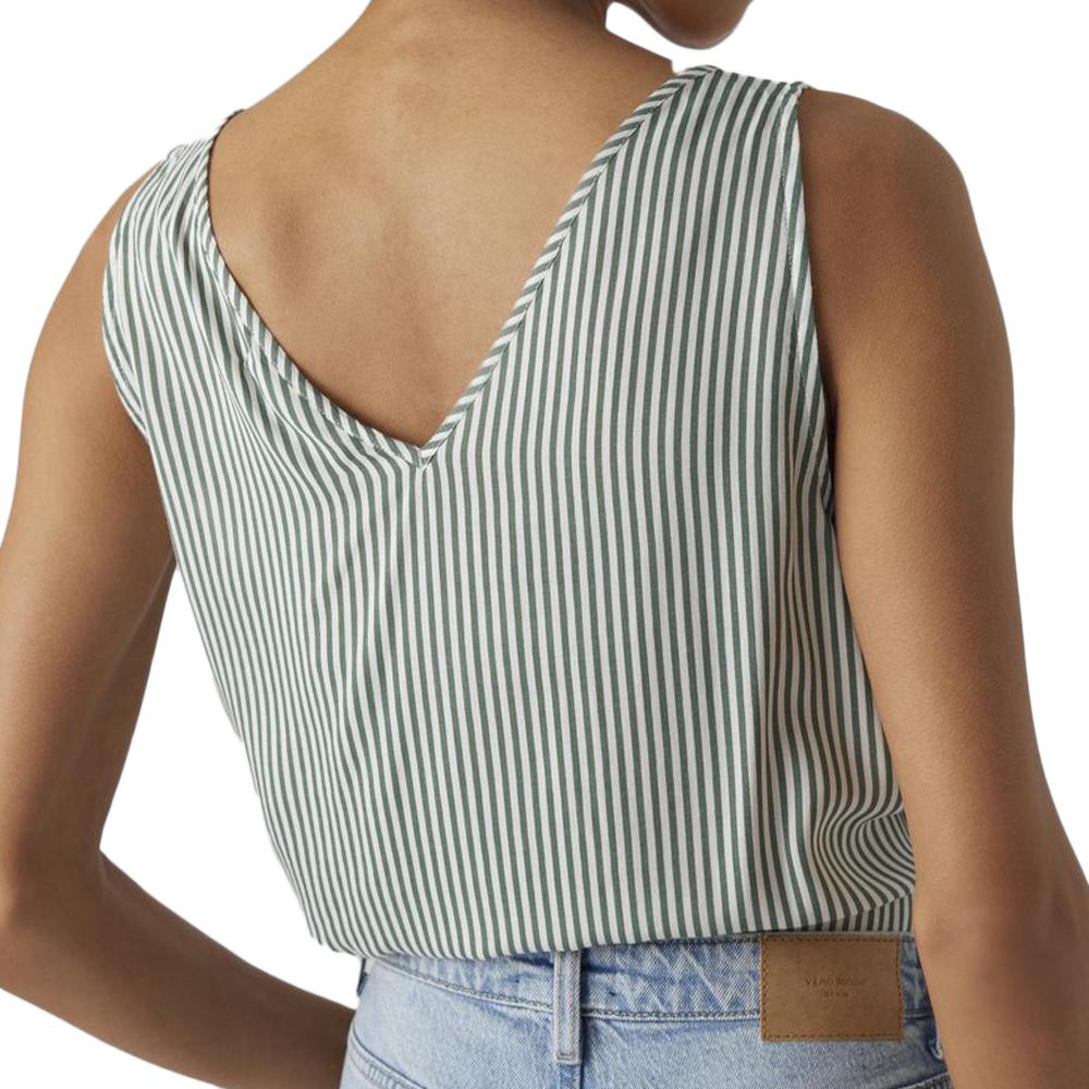 Vero Moda Blouse à Rayures Blanc/Vert Femme Vero Moda Bumpy