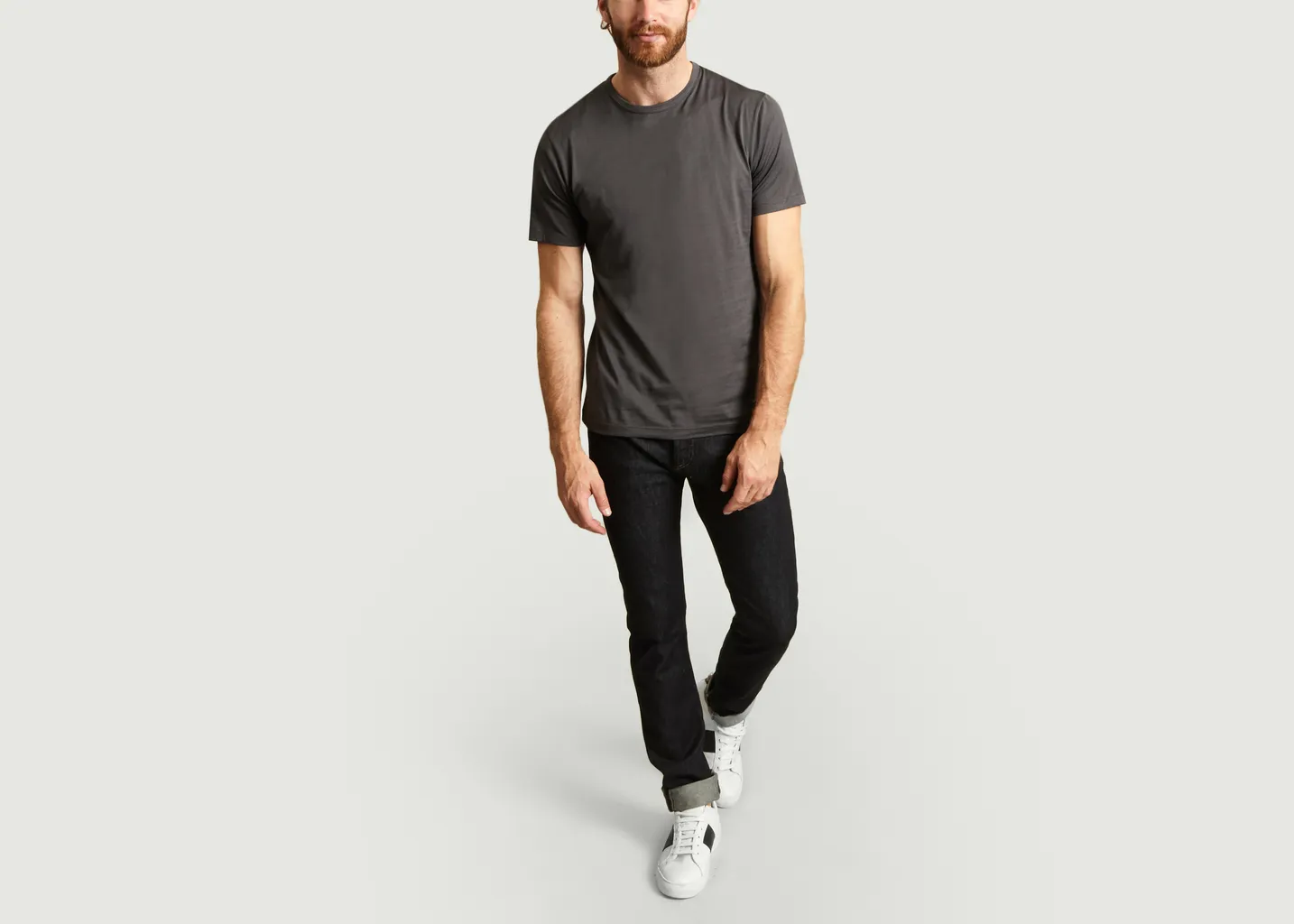 T-Shirt Uni En Coton Pima Sunspel