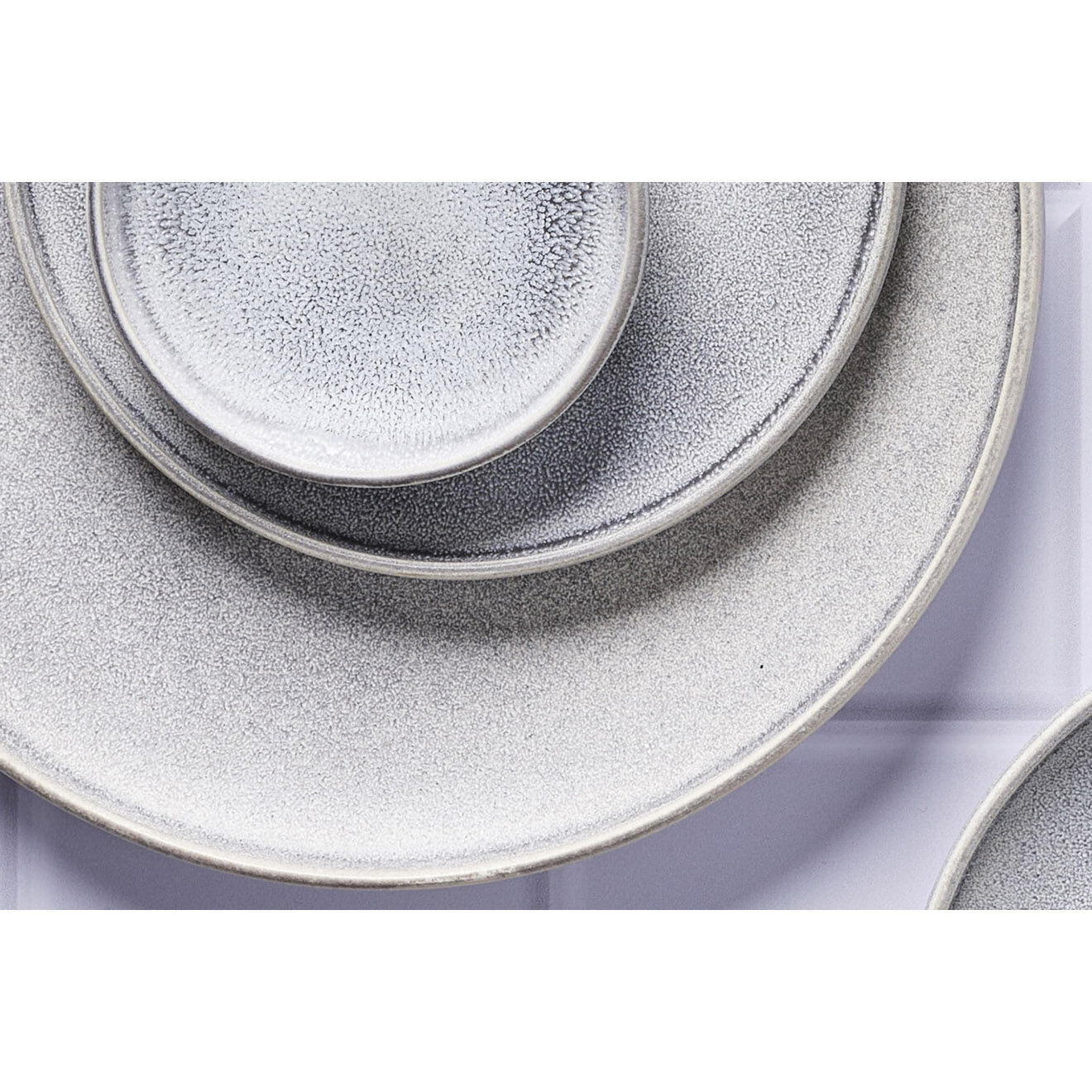 Bjorn Service Complet en Grès Stone gris clair - 48 pièces