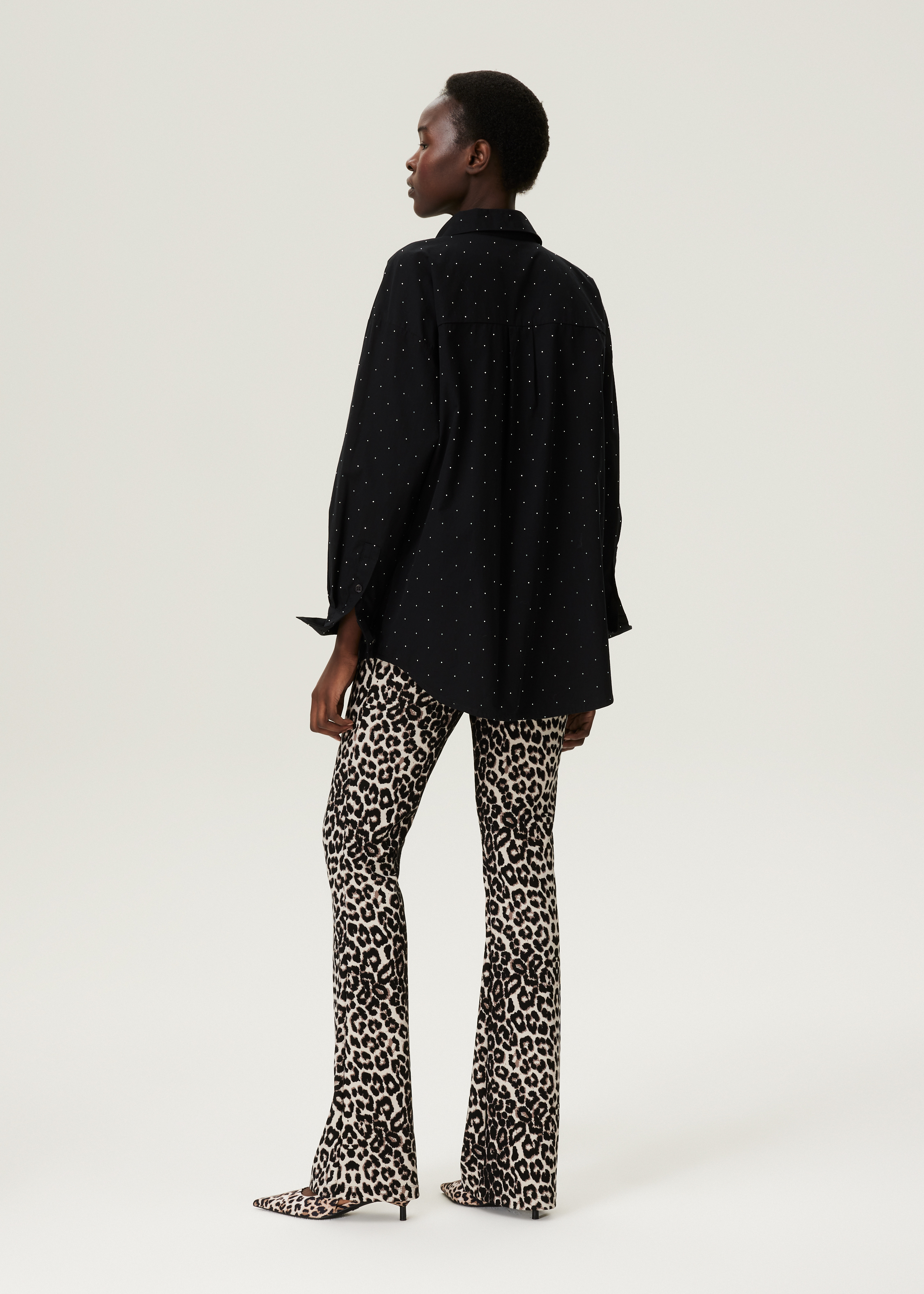 Flare legging met print