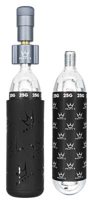 Gonfleur CO2 Peaty's Holeshot MTB Gris   2 Cartouches de CO2 (25g)