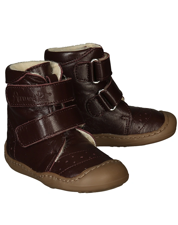 Lauflernschuhe BOOTIE gefüttert in aubergine