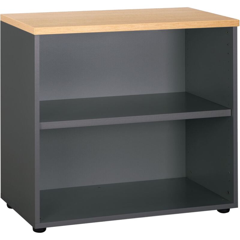 Bibliothèque basse hauteur bureau Eden dessus Chêne clair