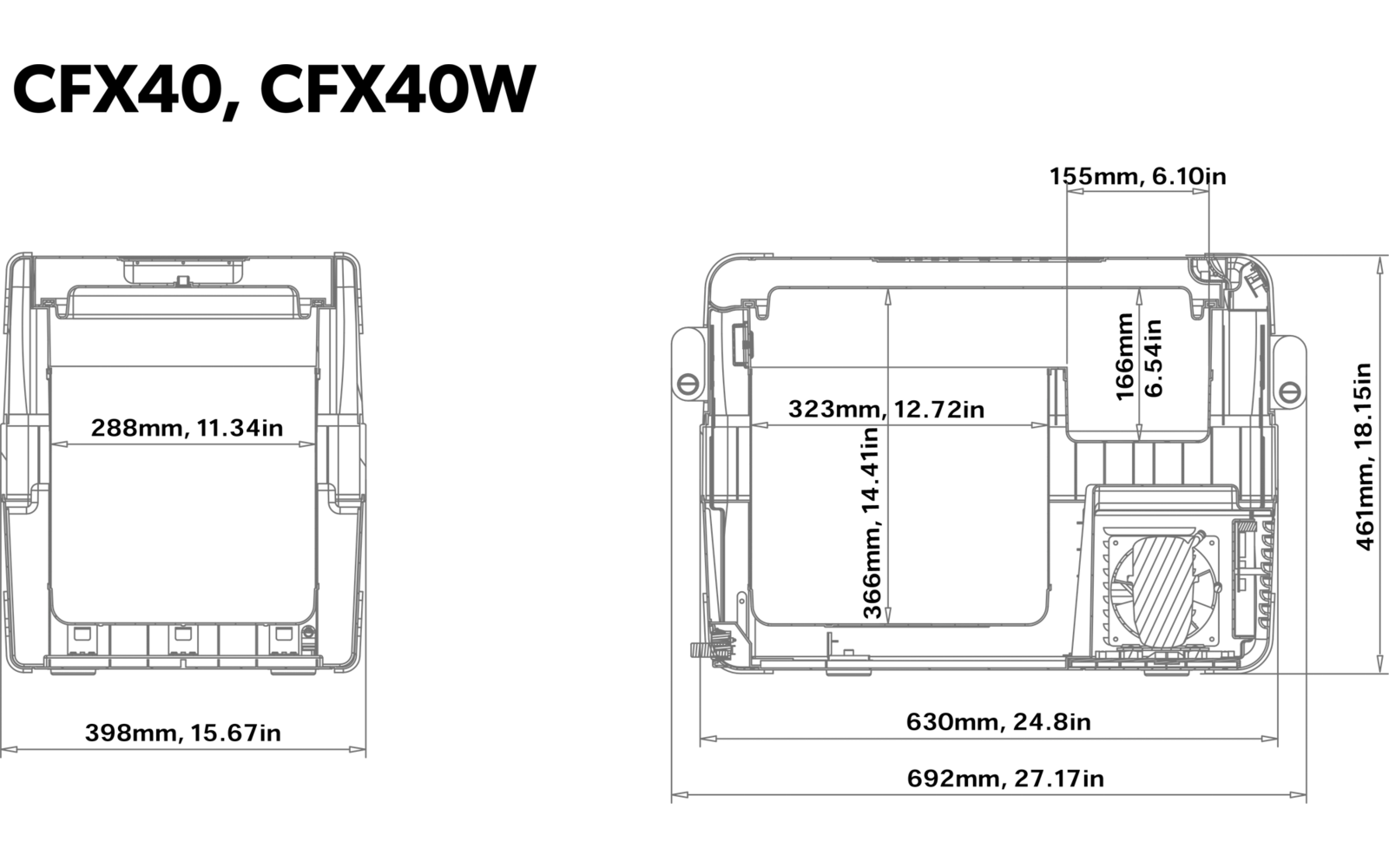 Dometic CFX 40 AC/DC Kompressor-Kühlbox 38 Liter