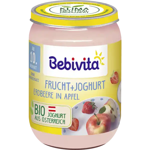 Bio Frucht+Joghurt Erdbeere in Apfel