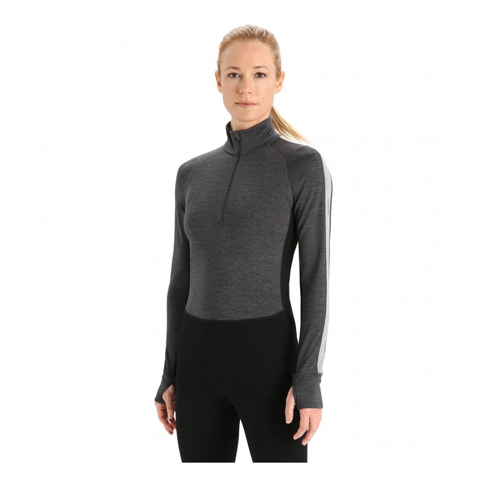 Icebreaker ZONEKNIT 260 - Sous-couche Femme jet hthr/blk/metro h/cb