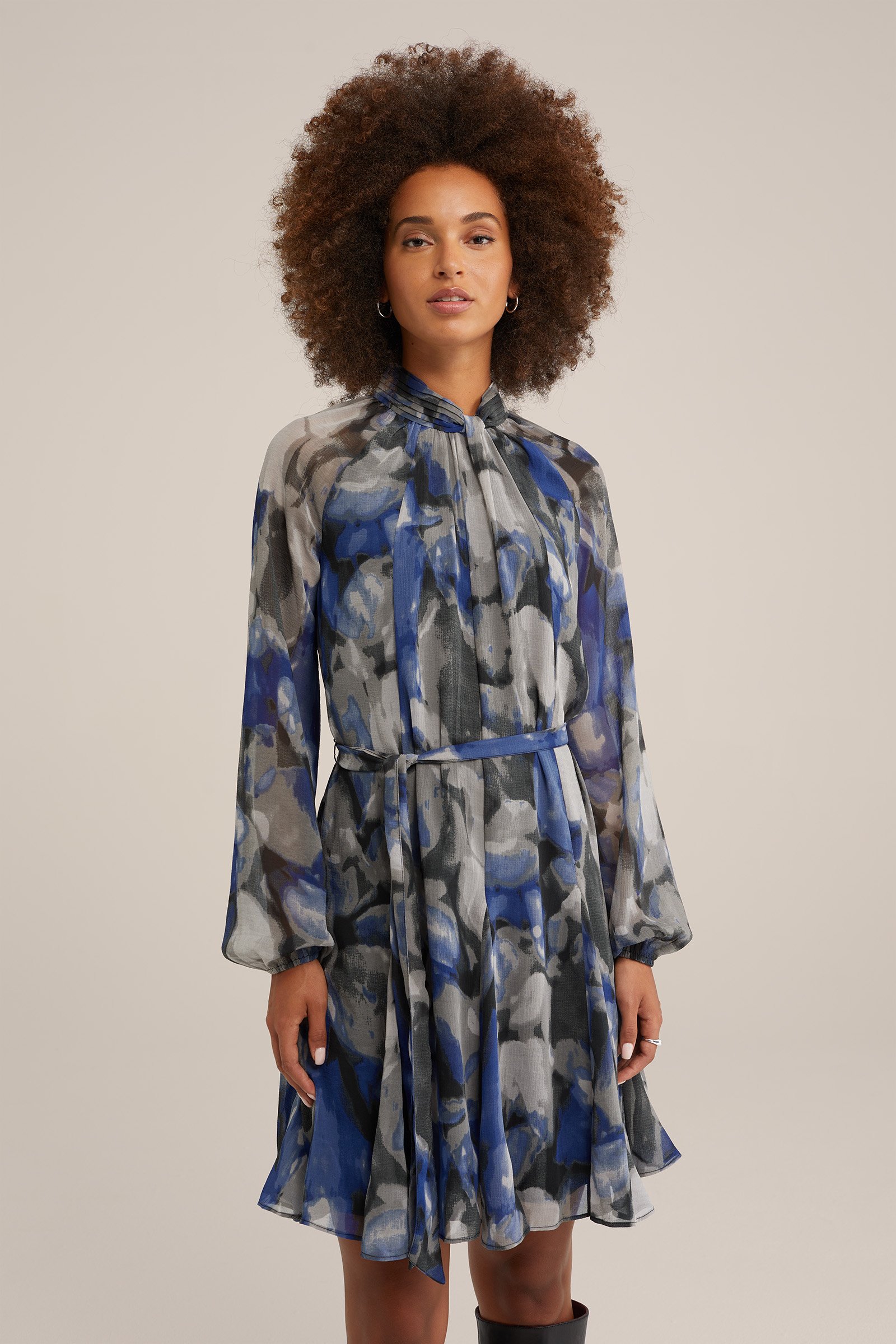 jurk met structuur WE Fashion Multikleur