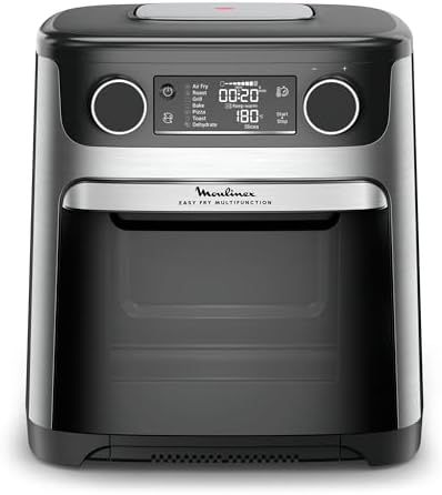 Moulinex Easy Fry air fryer, multicuiseur et four, 15 L, 9 programmes, friteuse sans huile, 3 niveaux de cuisson, compact, extra crisp, noir, AL556DF0, Acier Inoxydable : Cuisine et Maison