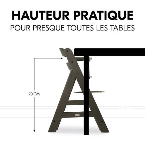 Chaise Haute Alpha Select - Charbon - HAUCK