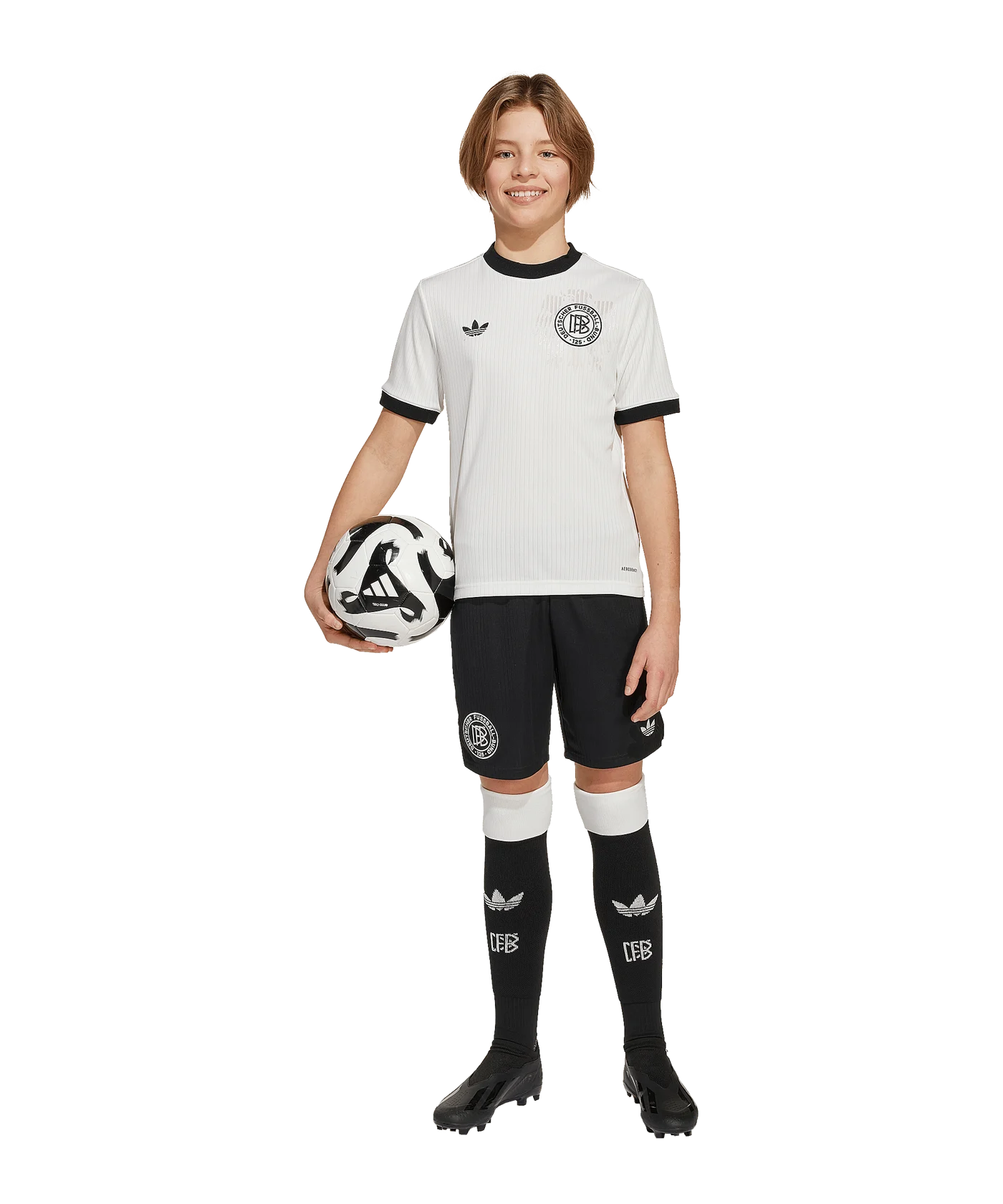 adidas DFB Deutschland 125th Anniversary Short Kids Schwarz