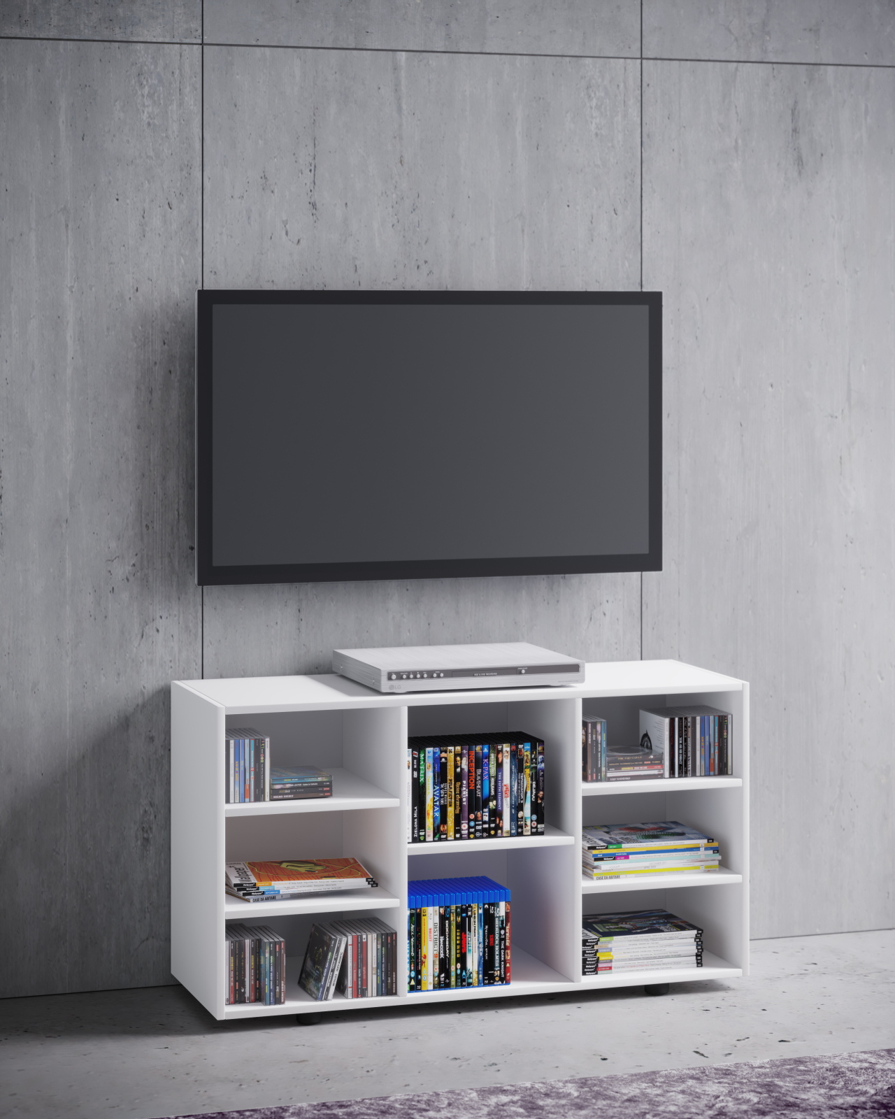 TV-Sideboard Fetino - weiß - 114 cm breit