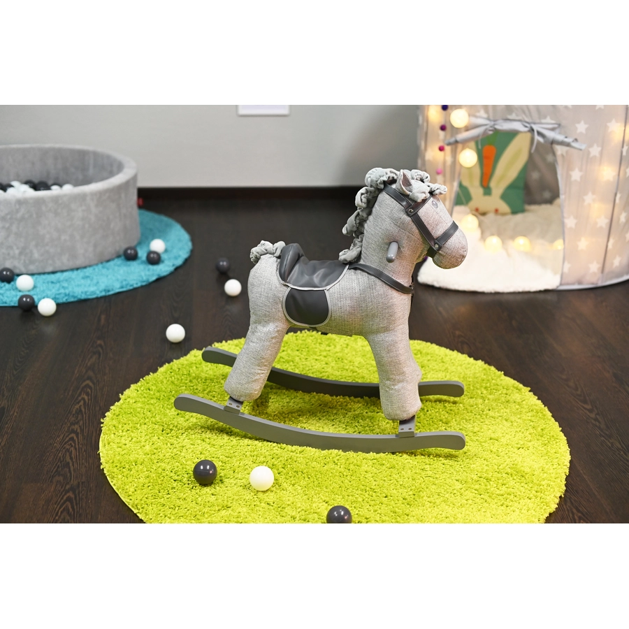 knorr toys® Schaukelpferd Grey horse grau