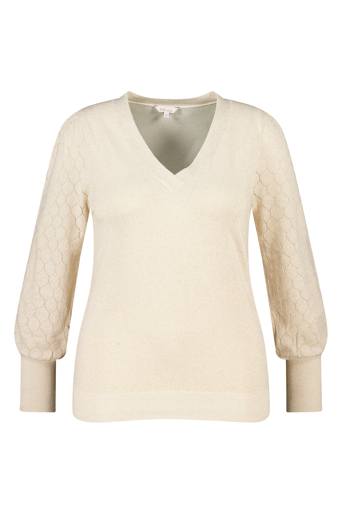Trui met lurex en details op de mouwen Kit