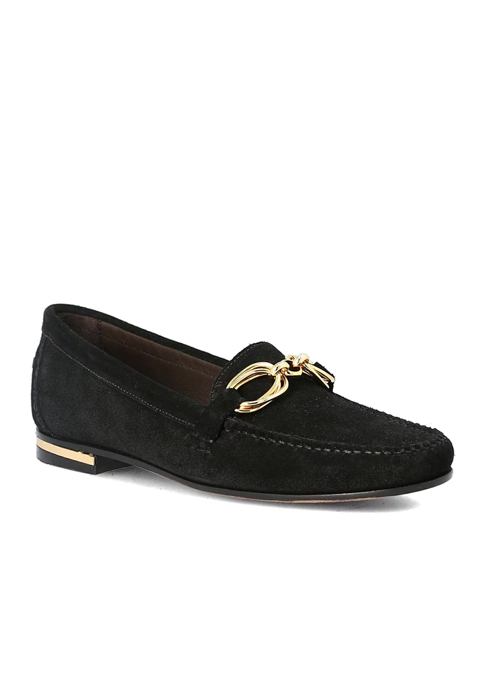 MOCASSIN DRESS CHAIN VELOURS NOIR