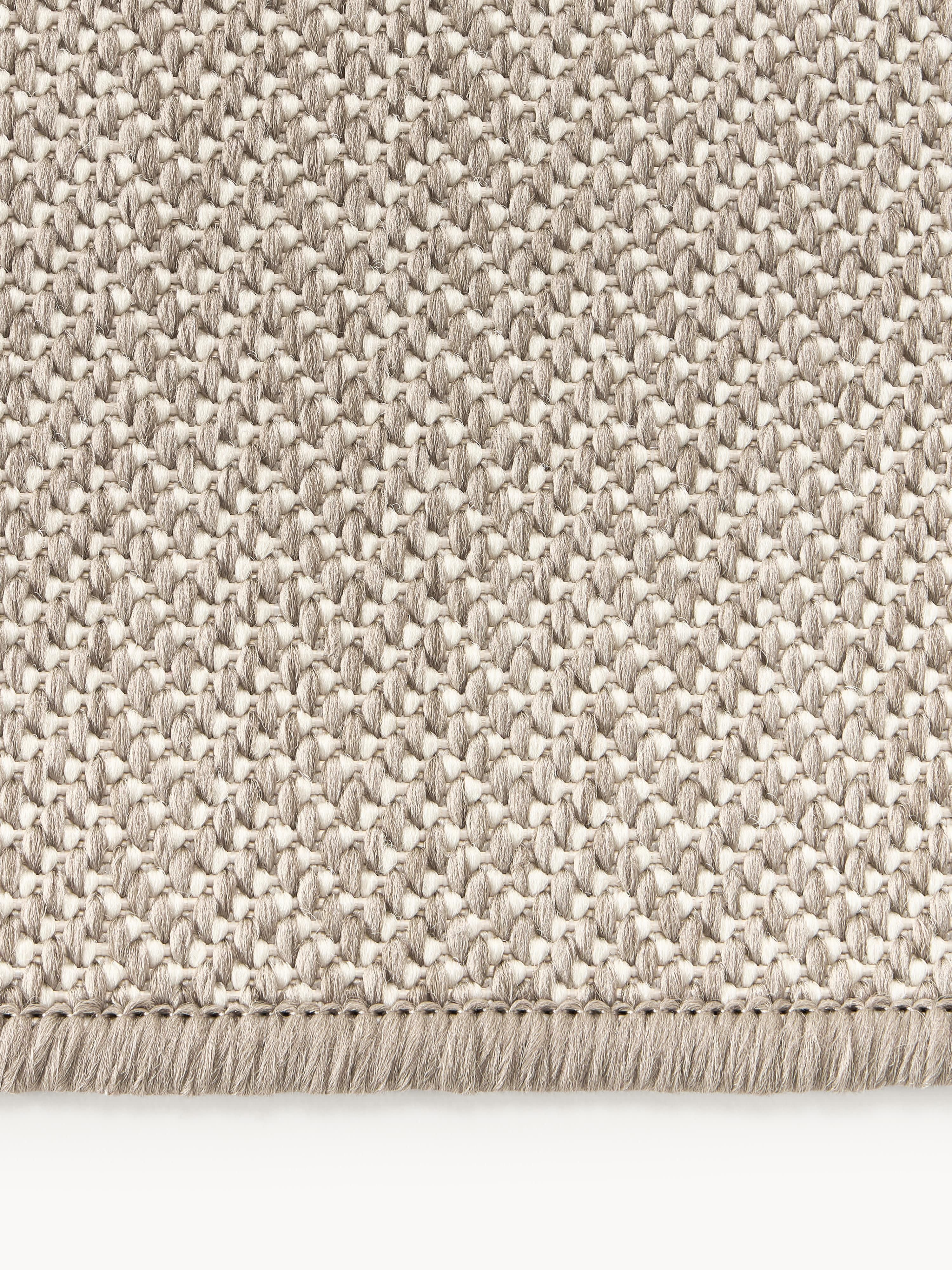 Indoor & outdoor dubbelzijdig vloerkleed Cort met zigzag patroon