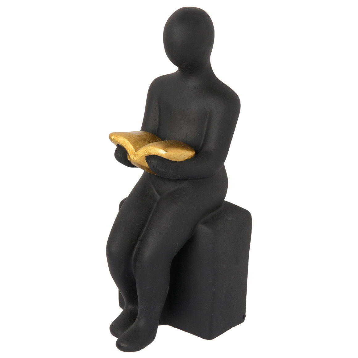 Deko-Figur mit Buch schwarz