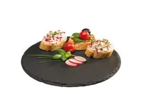 Serveringsplade Ø28 cm Naturskifer,12 stk/krt