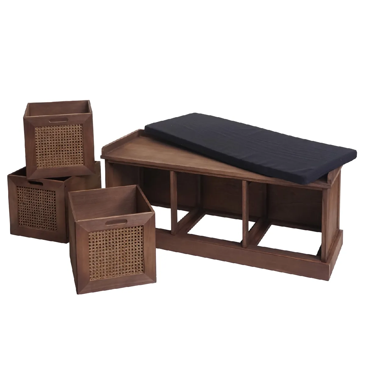 Mendler Banc HWC-J49 - Marron/Noir