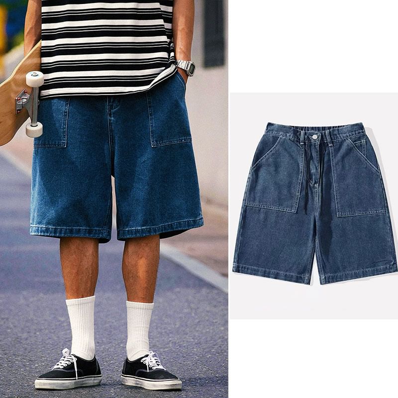 Adotuastic - Denim shorts met middelhoge taille