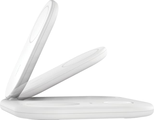 Belkin 3-in-1 Qi2 foldbar oplader med MagSafe (hvid)