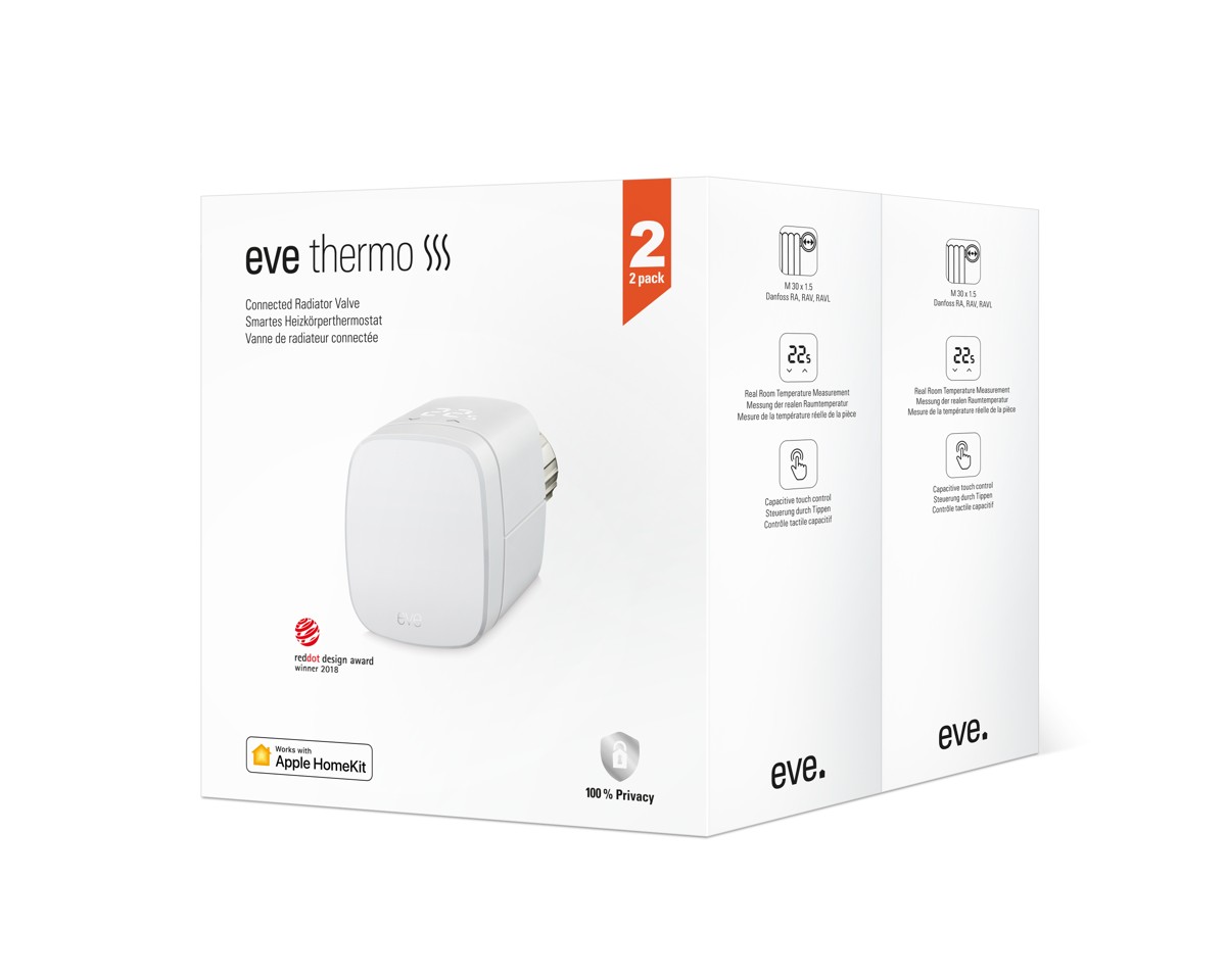 EVE - Thermo - Smart termostatisk radiatorventil (2-Pak) (2020) HomeKit