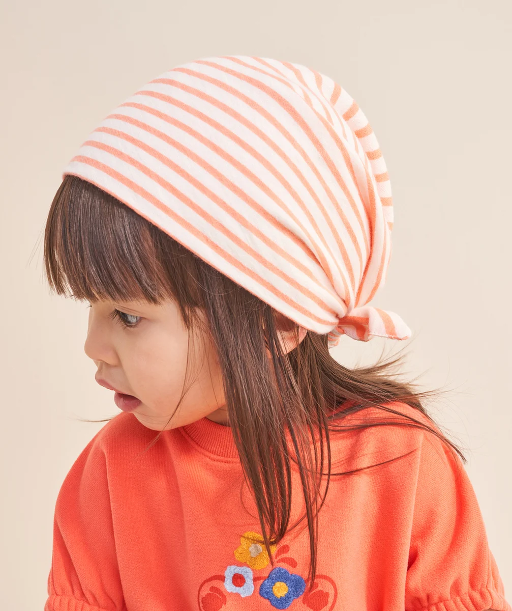 lot de 2 bandanas bébé fille 100% coton avec imprimés colorés