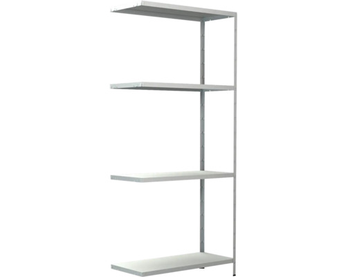 Schulte witte insteekstelling, 180x80x35 cm, 4 legplanken, hoekprofielen, draagvermogen 240 kg