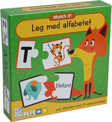 Leg Med Alfabetet - Puslespil Med Bogstaver Og Dyr