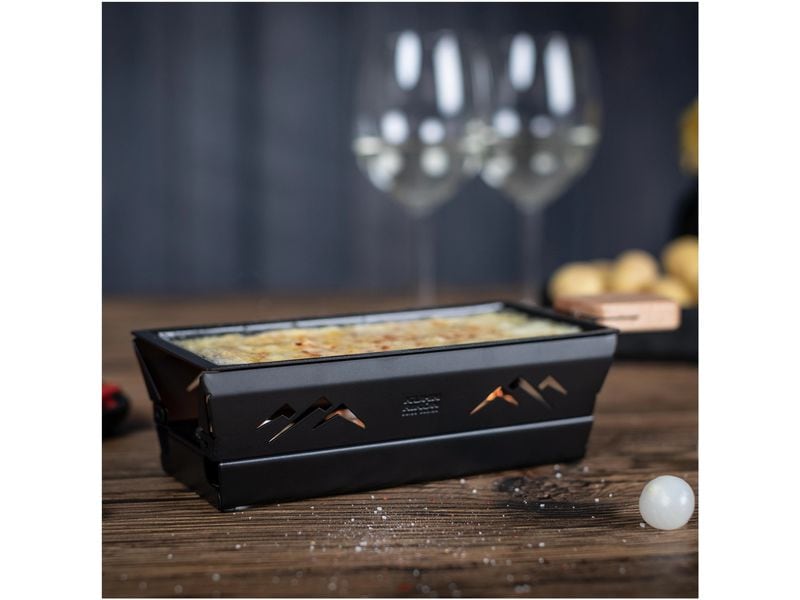 Kuhn Rikon Teelicht-Raclette Mini Berge Schwarz Raclette-Set