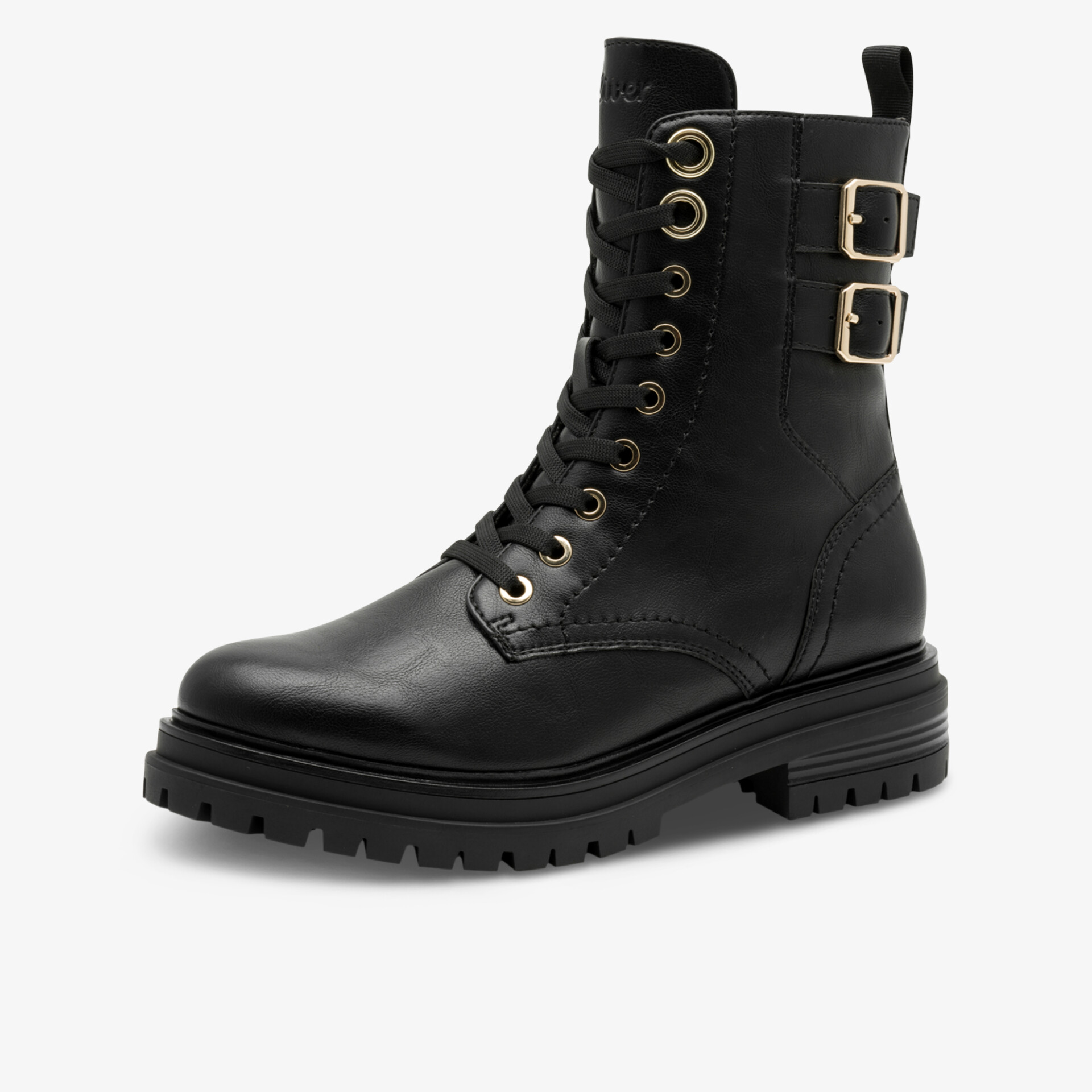 s.Oliver Damen Schnürstiefeletten schwarz