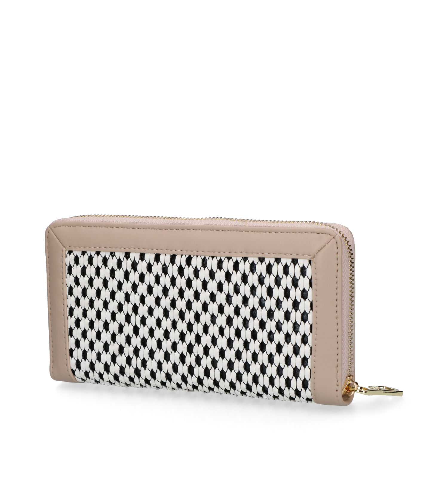 Ritsportemonnee beige