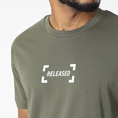 Tee Shirt Oversize Large Released Desert Vert Kaki