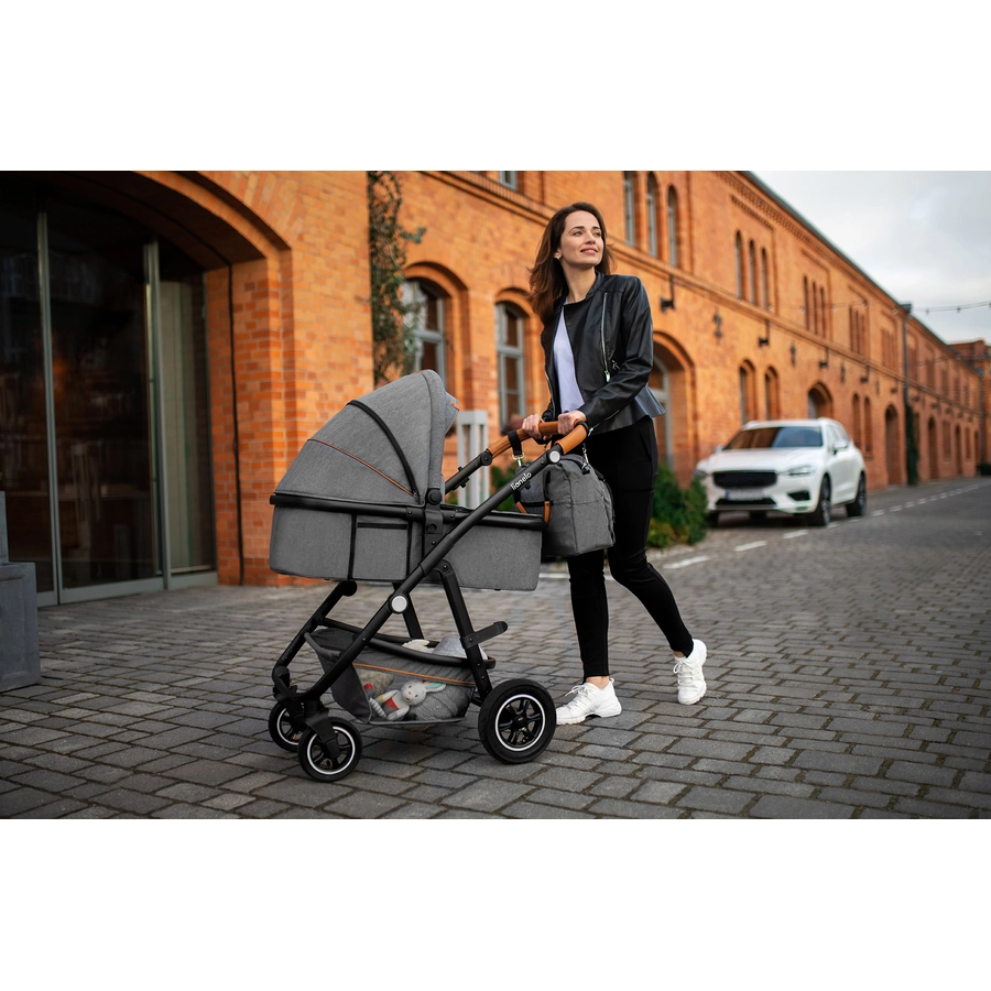 lionelo Kombikinderwagen Amber 2-in-1 Grey Graphite