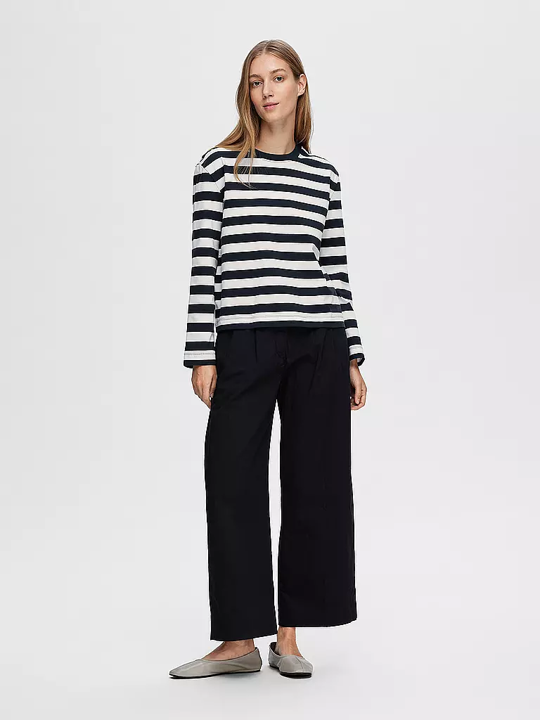 SELECTED FEMME Langarmshirt SLFESSENTIAL dunkelblau