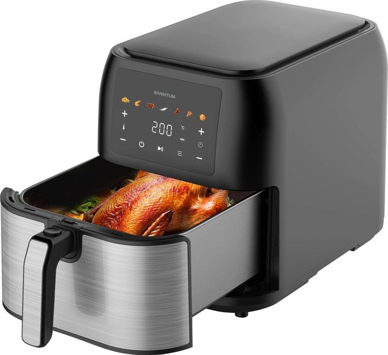 Inventum - GF801HLDB - Airfryer - Zwart/RVS - Inhoud 8 Liter