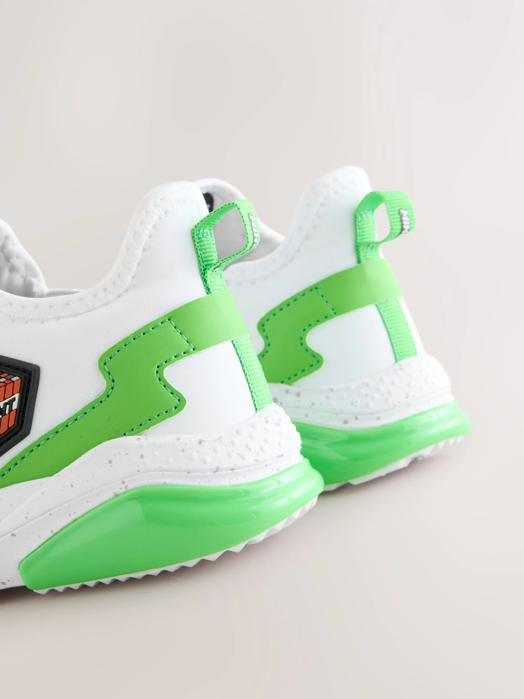 Wit - Minecraft sneakers met elastische veters