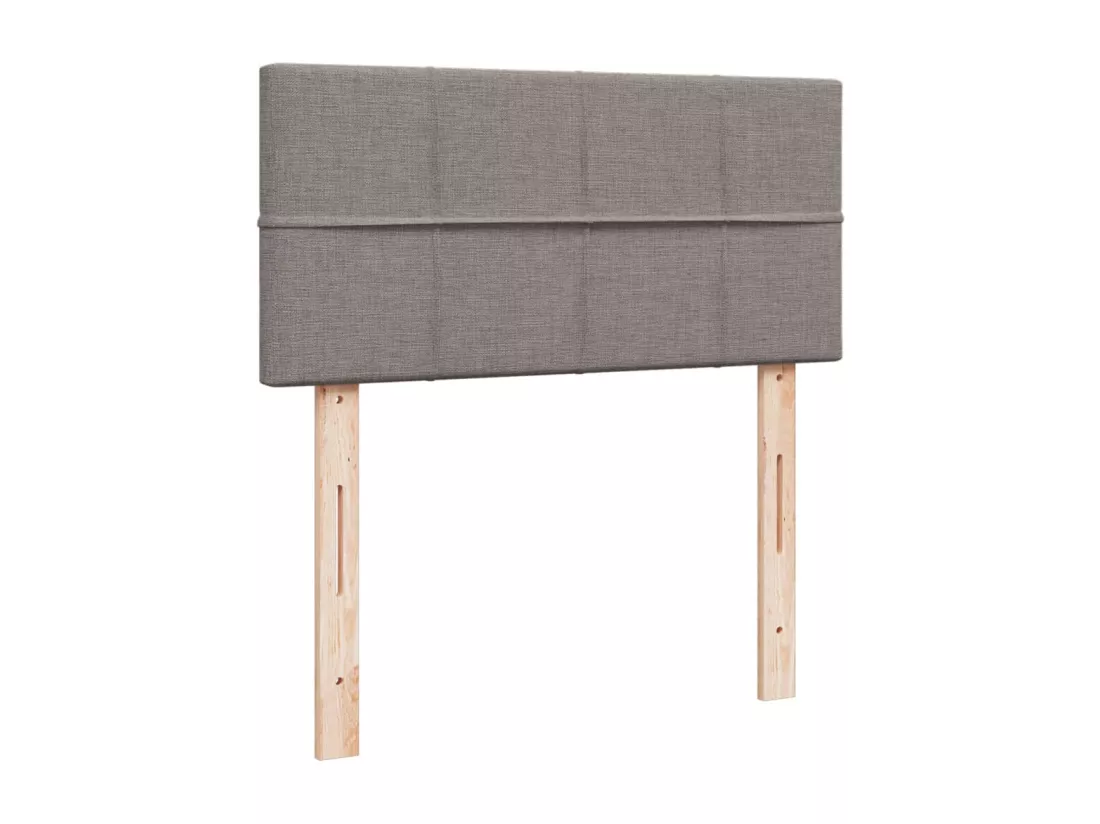 Sommier à lattes de lit avec matelas Taupe 90x190 cm Tissu