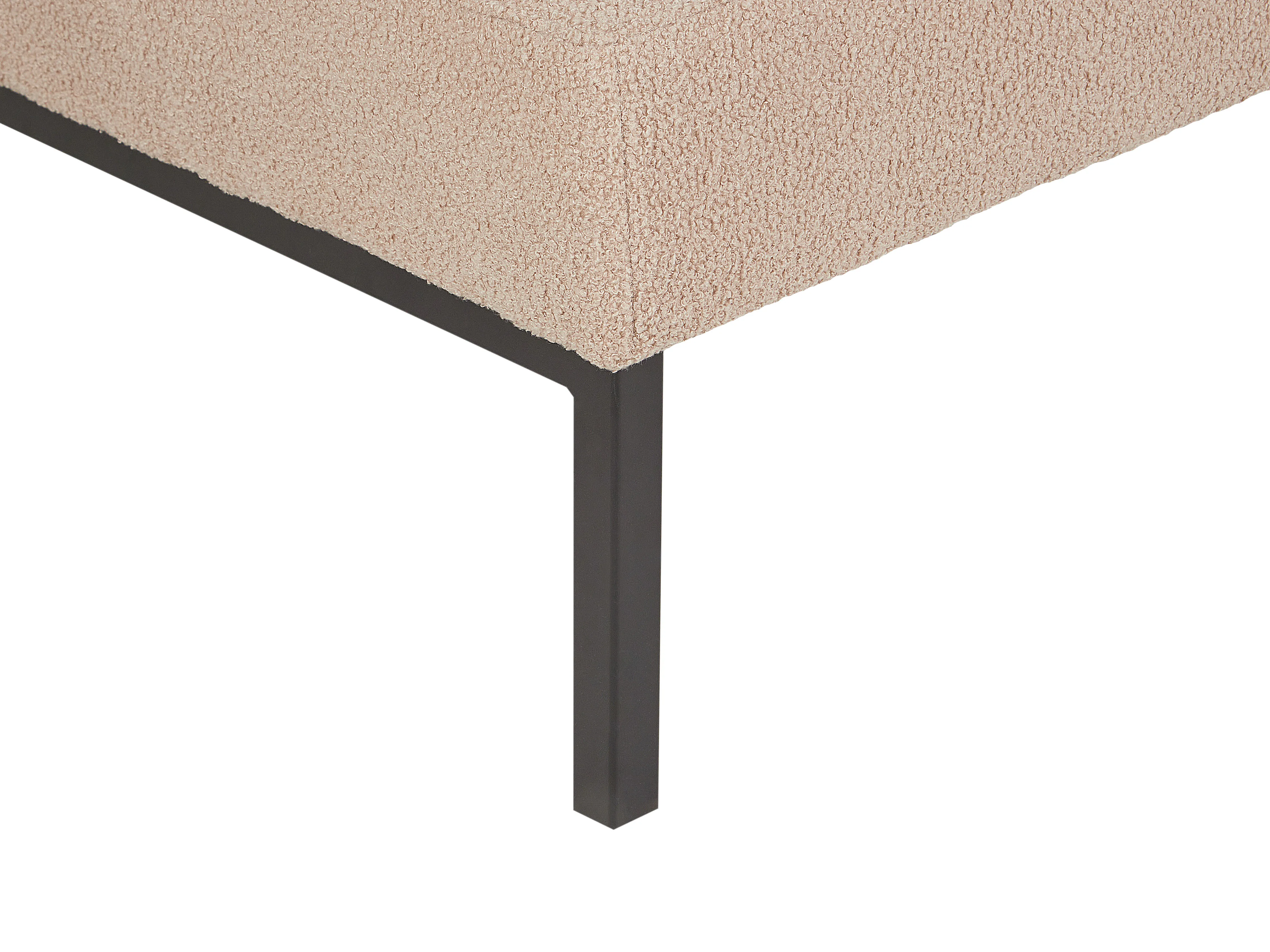 Chaise longue CHINON Bouclé Beige