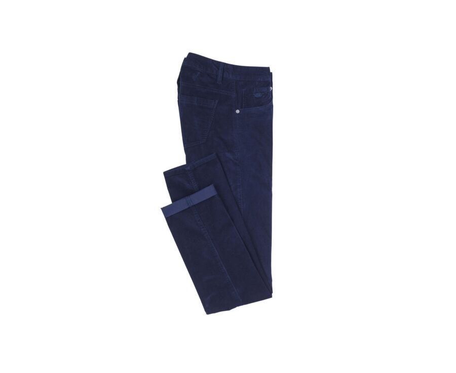 Pantalon 5 poches velours homme Bleu - KARS